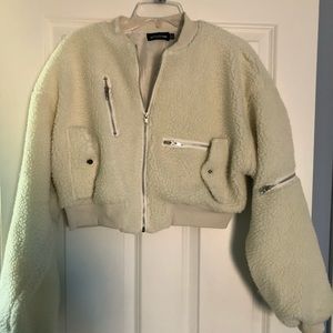 Sherpa bomber jacket
